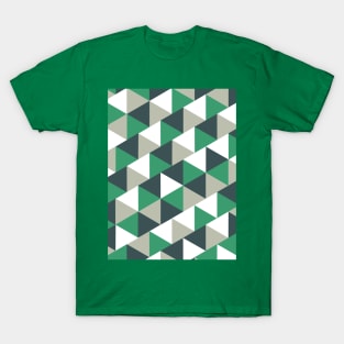 Green Geometric Triangles T-Shirt